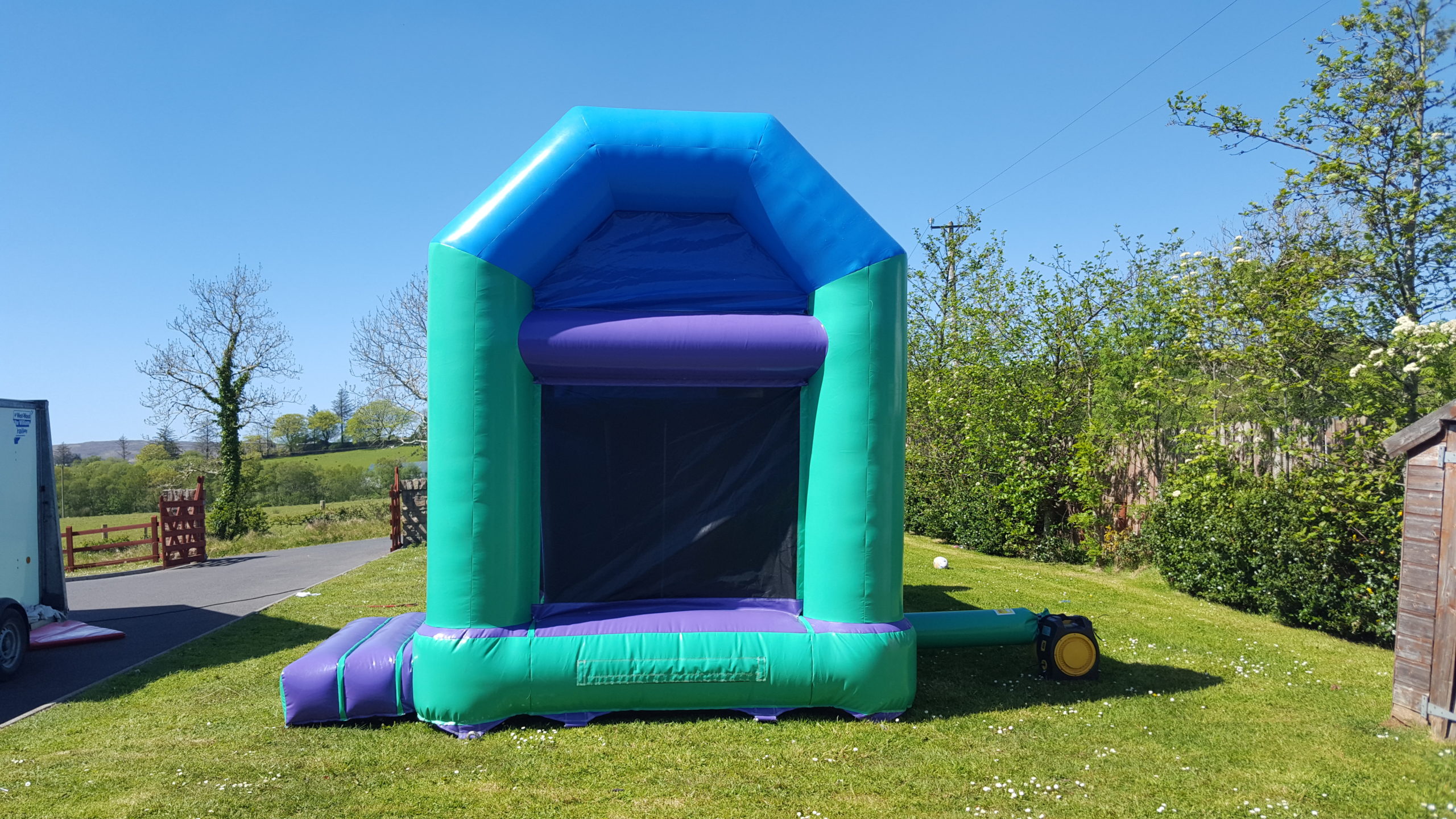 Blue Green Obstacle Course Donegal Bouncy Castles