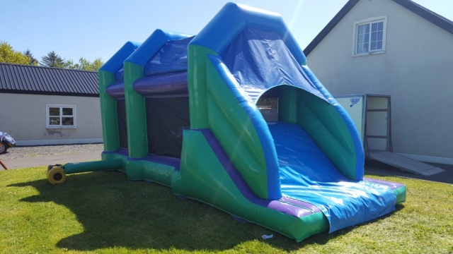 Blue Green Obstacle Course Donegal Bouncy Castles